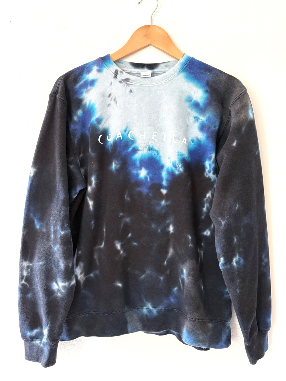 Official Coachella 2019 Festival Lineup Tie-Dye Crewneck Sweatshirt S Vintage